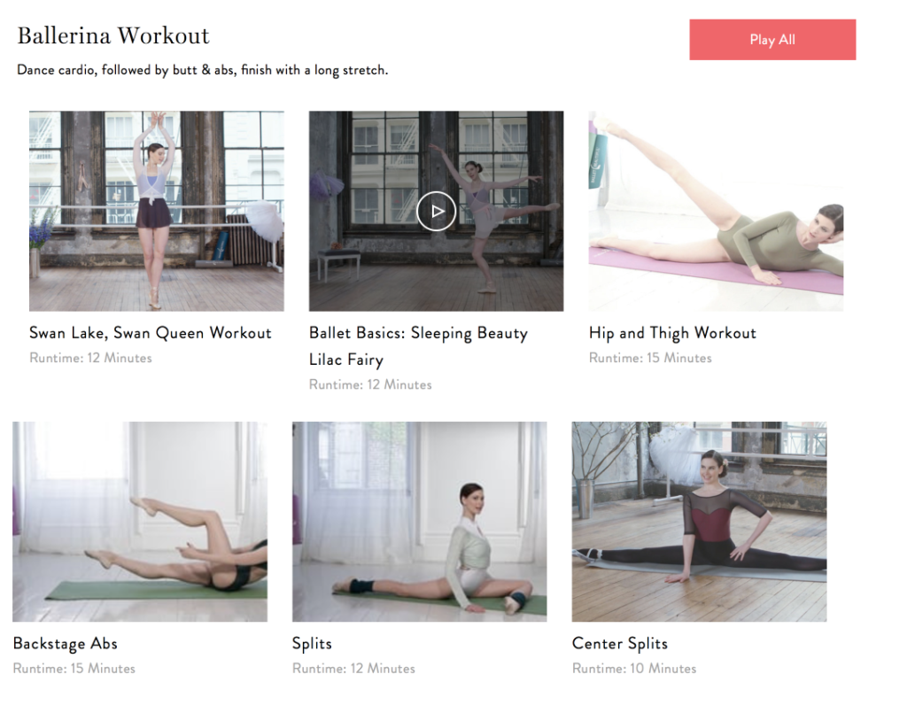 Ballerina Workout - Dance cardio, followed by butt & abs, finish with a long stretch